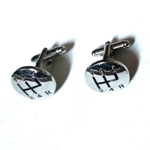 NEW Cufflinks: "Stick Shift". Driving Cars. Speed. Silver-Tone, Bullet Back.